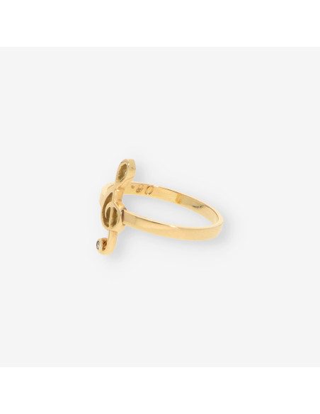 Anillo nota musical oro