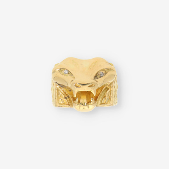 Anillo cabeza serpiente oro
