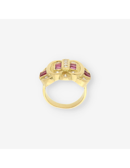 Anillo rubÃ­ oro y brillantes