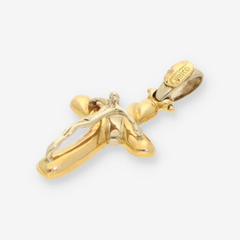 Cruz oro blanco y oro amarillo 2