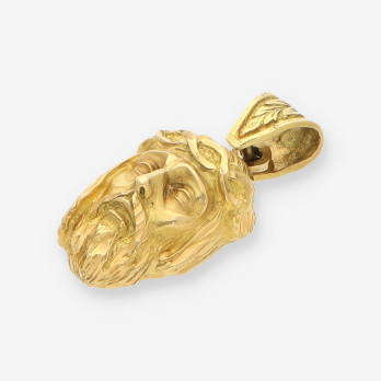 Colgante cara cristo oro 2