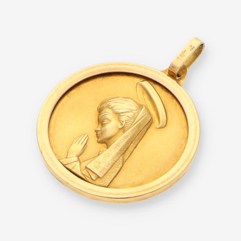 Medalla virgen oro 2