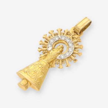 Colgante medalla virgen oro 2