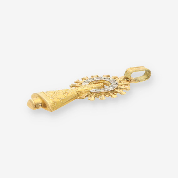 Colgante medalla virgen oro