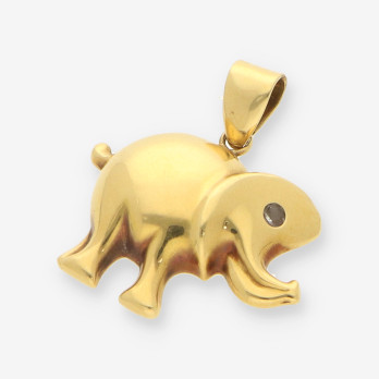 Colgante elefante oro 2