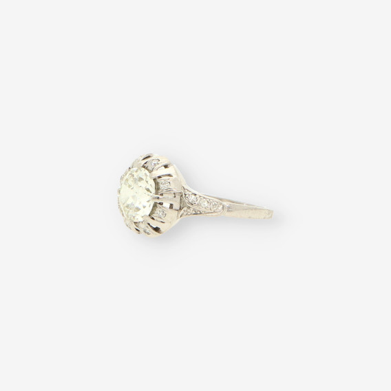 Anillo platino y brillante aprox.1.60 Qt