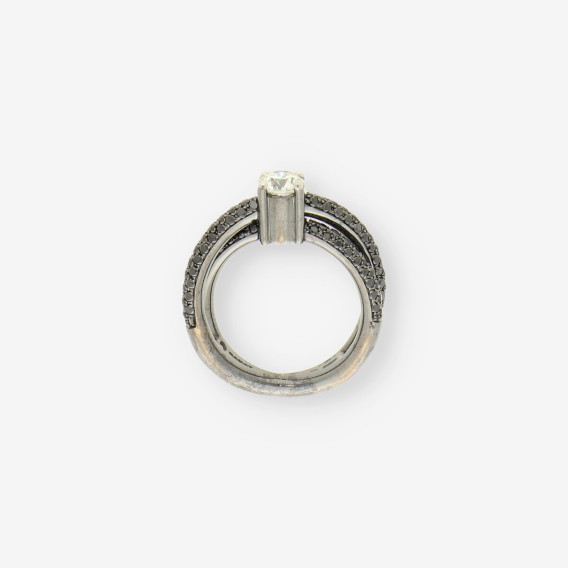 Anillo oro bl./ama.bri/bri negros RABAT