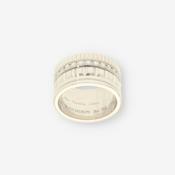 Anillo Boucheron oro bl. y brillantes