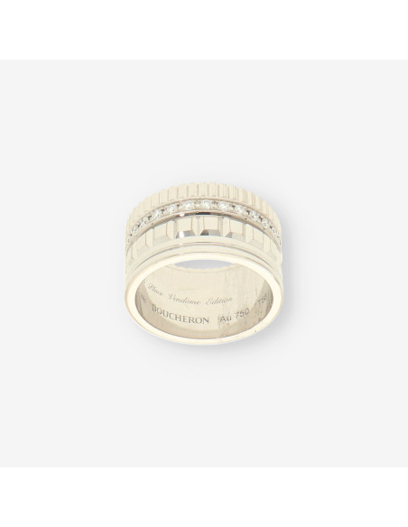 Anillo Boucheron oro bl. y brillantes