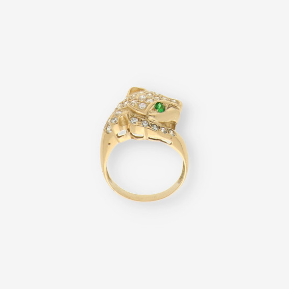 Anillo pantera oro