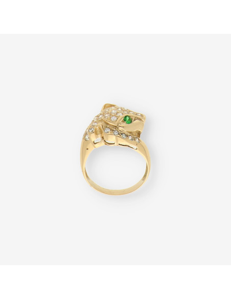 Anillo pantera oro