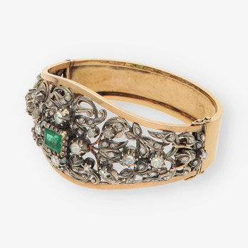 Esclava oro bl.,amarillo,diamantes esme 2