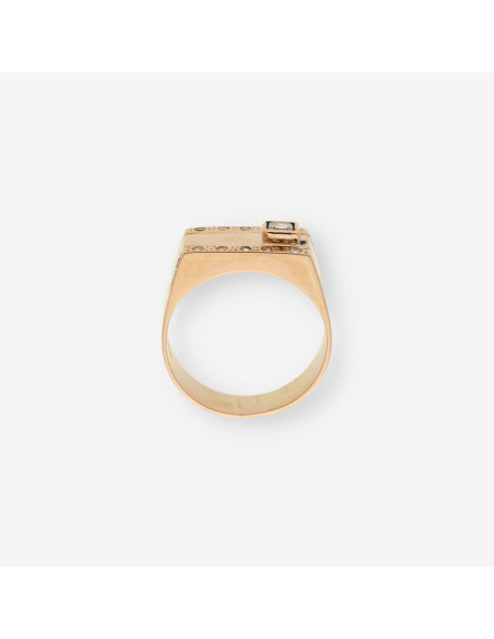 Anillo sello hombre oro
