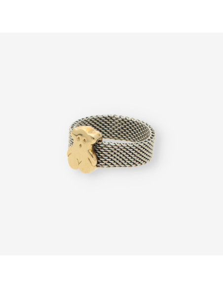 Anillo acero y oro TOUS
