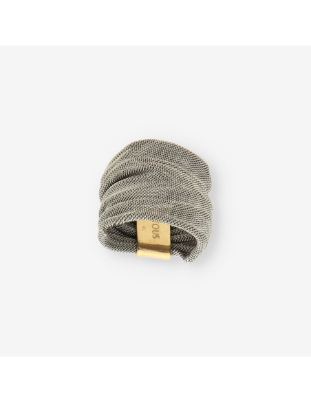 Anillo acero y oro TOUS