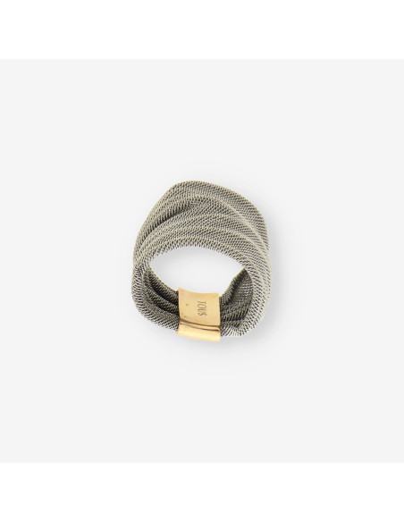 Anillo acero y oro TOUS