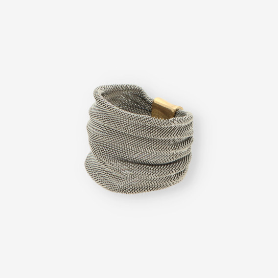 Anillo acero y oro TOUS