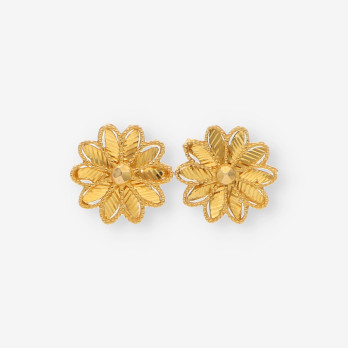 Pendientes flor oro