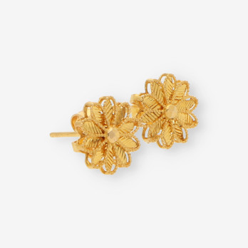 Pendientes flor oro 2