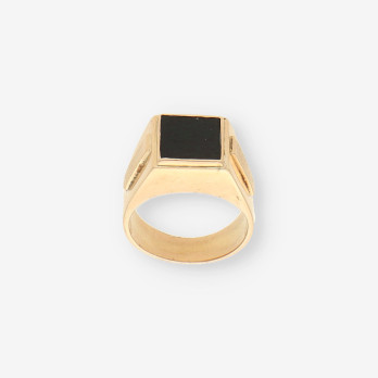 Anillo sello oro y Onix 2