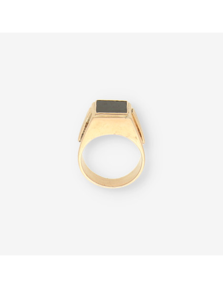 Anillo sello oro y Onix