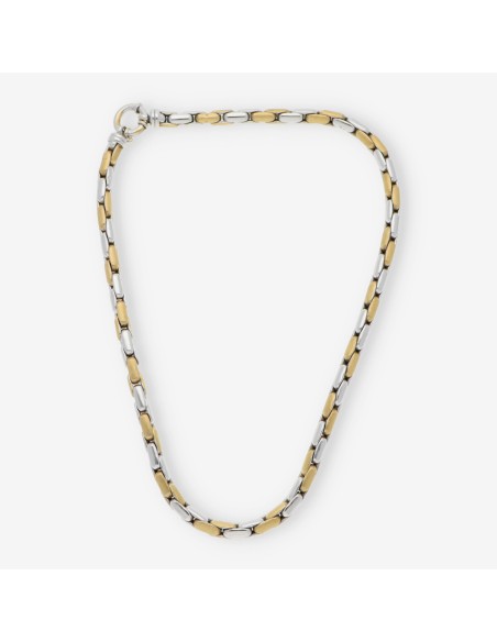 Cadena 46cm en oro bicolor 18kt