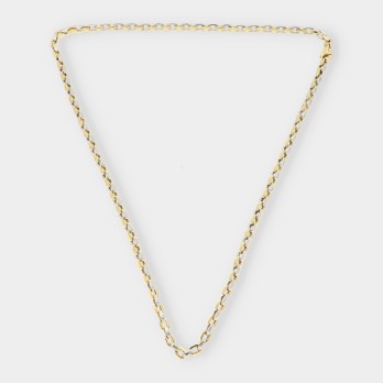 Cadena forzada en oro bicolor 18kt