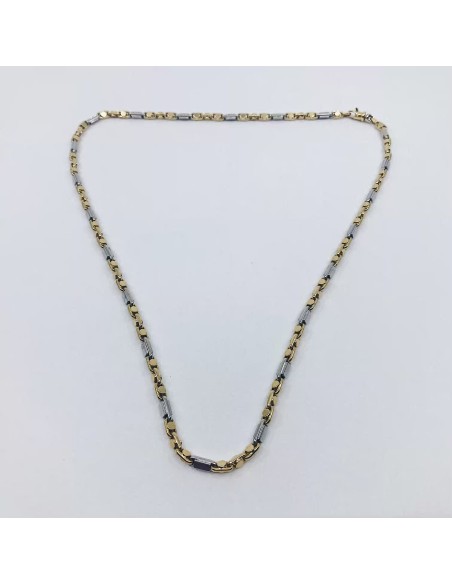 Cadena en oro bicolor 18kt