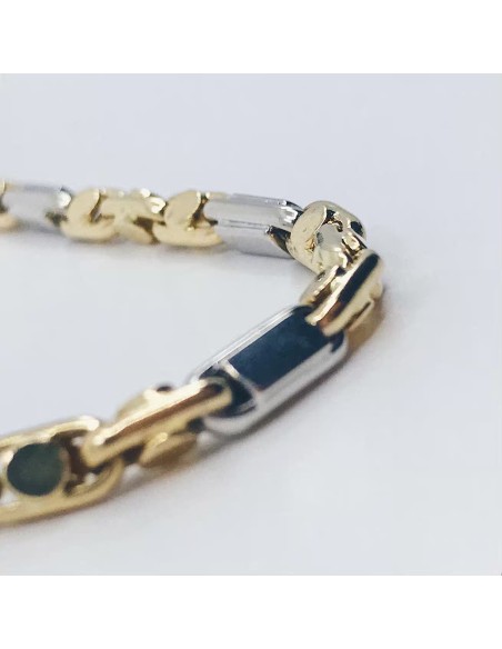 Cadena en oro bicolor 18kt