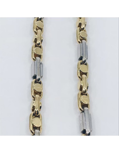 Cadena en oro bicolor 18kt