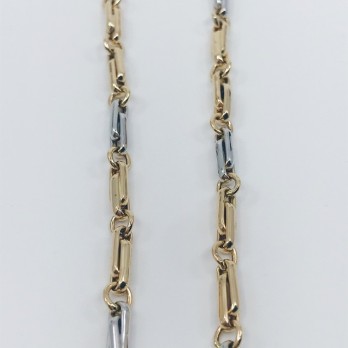 Cadena en oro bicolor 18kt 2
