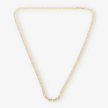 Cadena plana 60cm en oro bicolor 18kt NUEVO