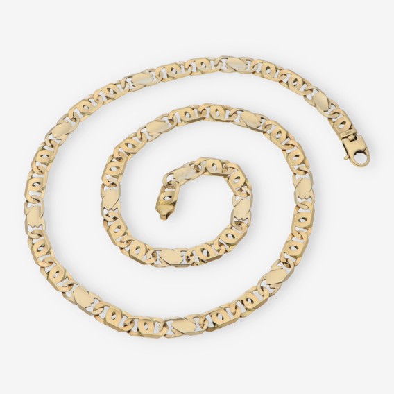 Cadena plana en oro 18kt