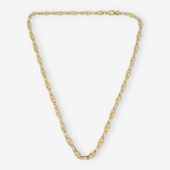Cadena 45.5cm en oro bicolor 18kt