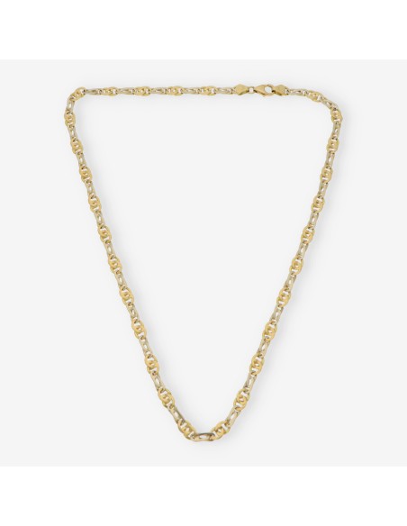 Cadena 45.5cm en oro bicolor 18kt