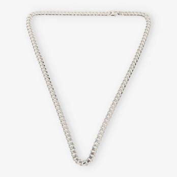 Cadena barbada 60cm en oro blanco 18kt NUEVO