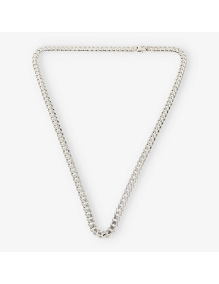 Cadena barbada 60cm en oro blanco 18kt NUEVO