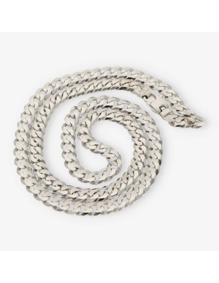 Cadena barbada 60cm en oro blanco 18kt NUEVO