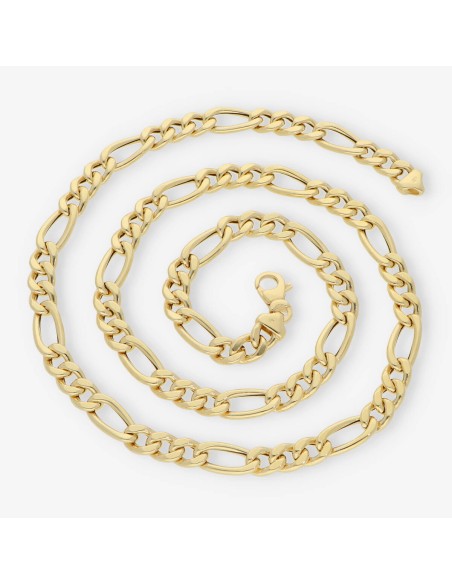 Cadena barbada 3x1 en oro 18kt 60cm NUEVO