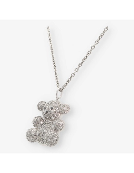 Collar tous en oro blanco 18kt y Brillantes