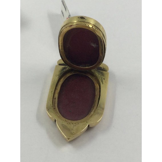 Colgante porta fotos de oro y esmalte