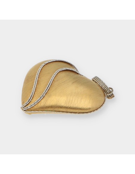 Colgante corazÃ³n de oro blanco y amarillo 18kt
