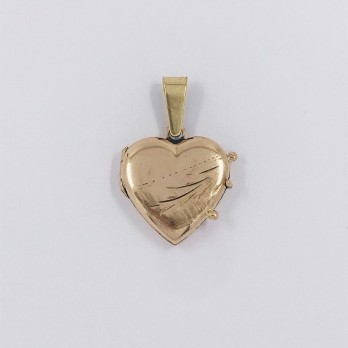 Colgante corazÃ³n en oro 18kt.