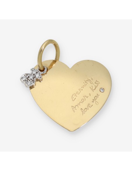 Colgante corazÃ³n Tous en oro18kt y brillantes