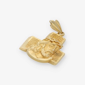 Colgante cristo con la cruz en oro 18kt 2