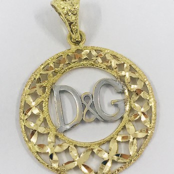Colgante en oro amarillo y blanco de D&G 2