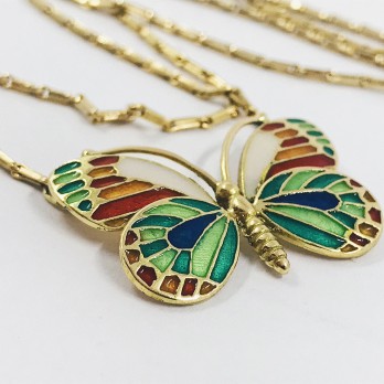 Gargantilla mariposa en oro 18kt. 2