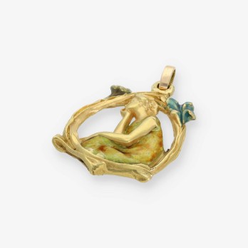 Colgante Masriera y Carrera en oro 18kt 2