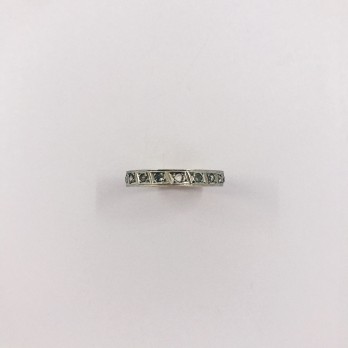 Anillo vintage bicolor en oro 18kt con diamantes