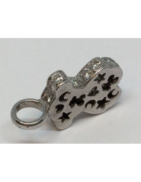 Colgante Tous de oro blanco con diamantes